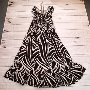 a.n.a Brown and White Maxi Dress Size XL